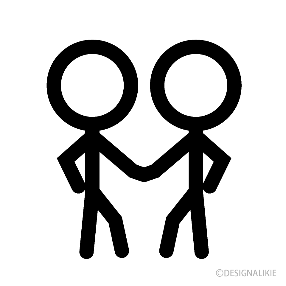 Stick Man Shaking Hands