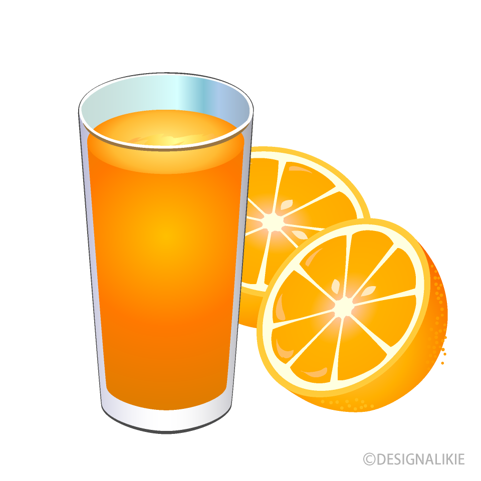 Cut Orange and Juice