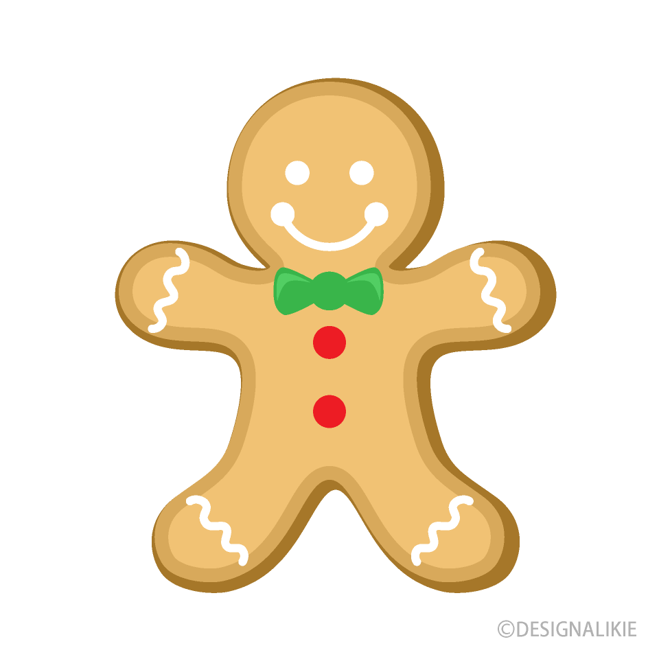 Cute Gingerbread Man Clip Art Free PNG Image｜Illustoon