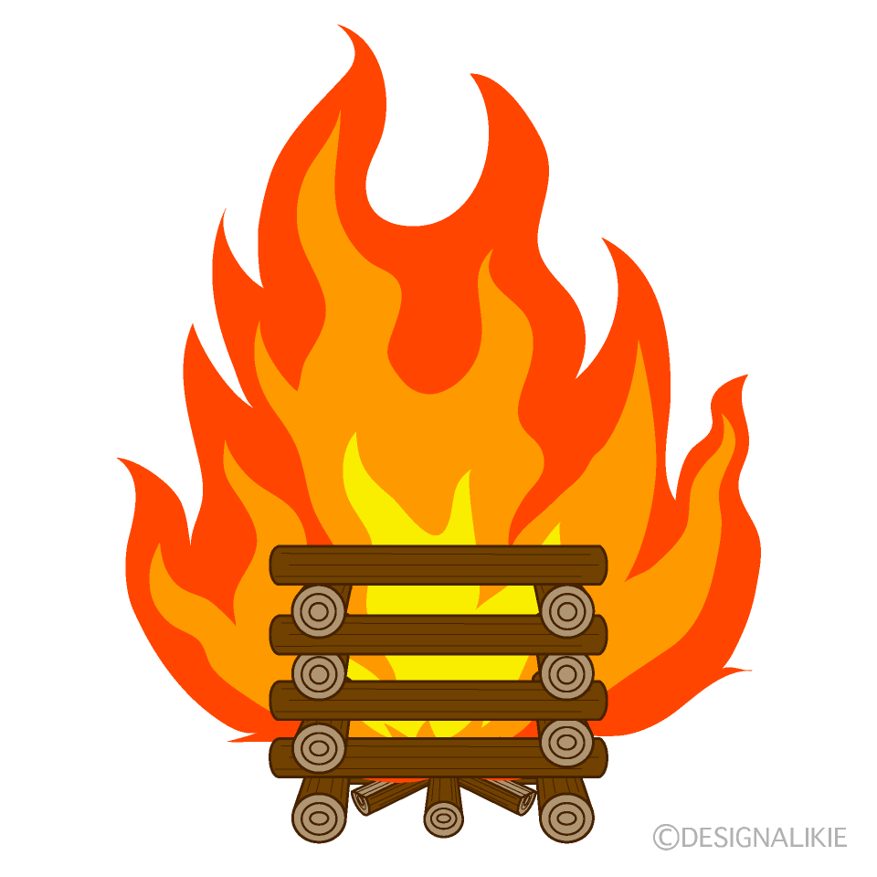 Campfire with Strong Flame