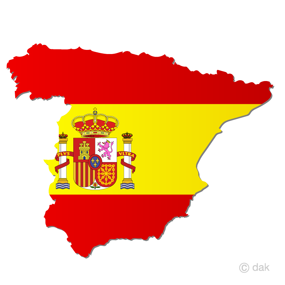 Spain Flag Map