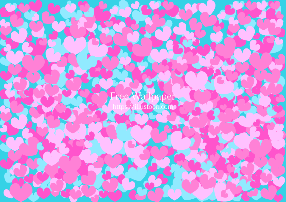 Pink and Light Blue Hearts