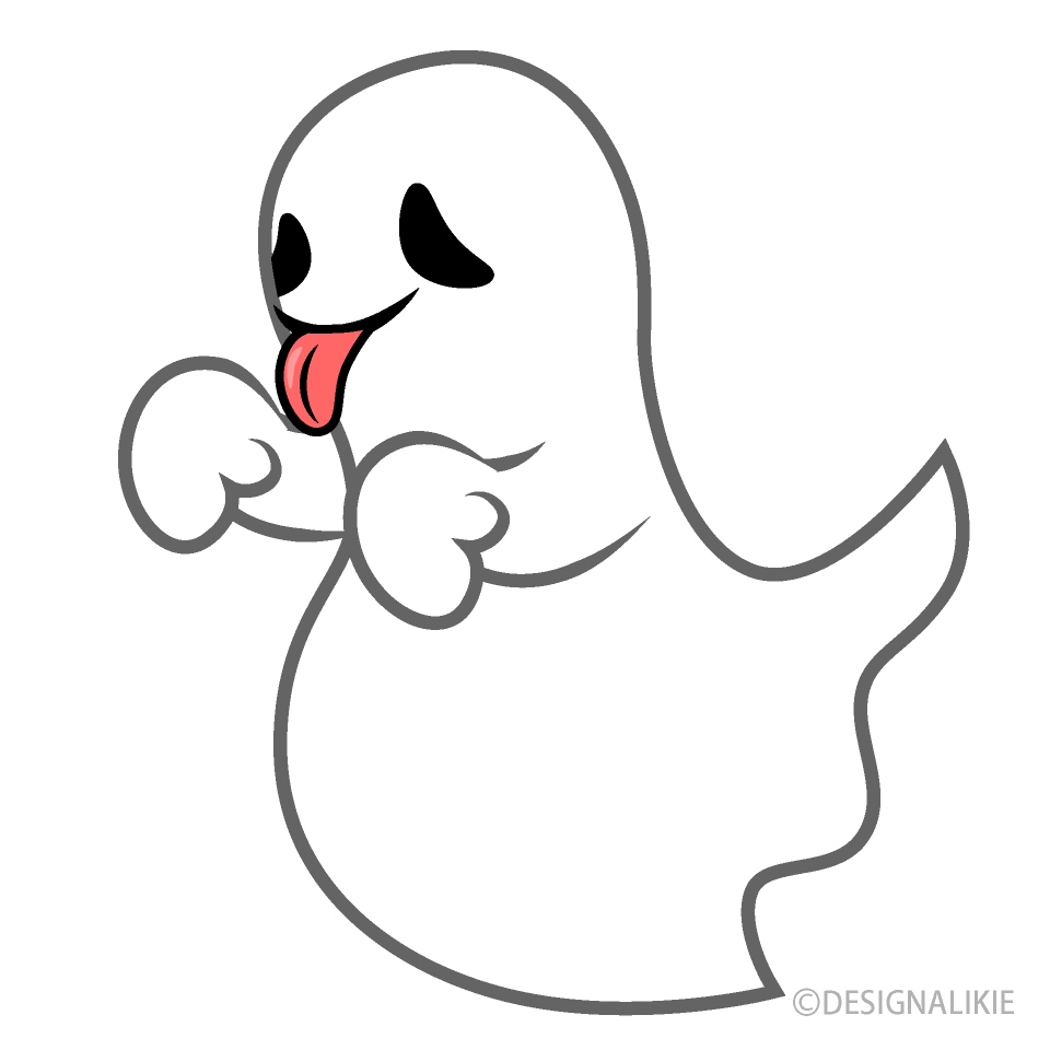 Hovering Tongue-Out Ghost