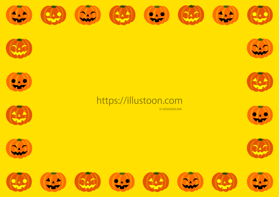 Pumpkins Border Yellow