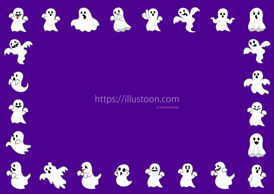 Ghosts Border Purple