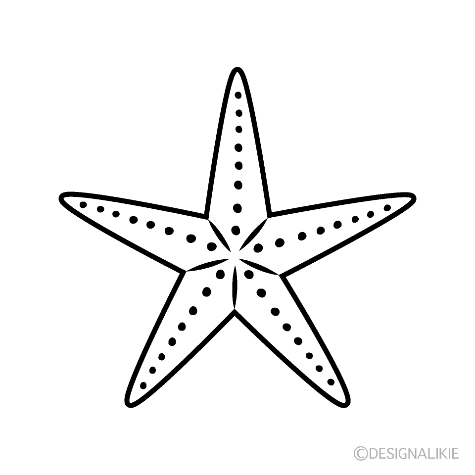 Black and White Starfish