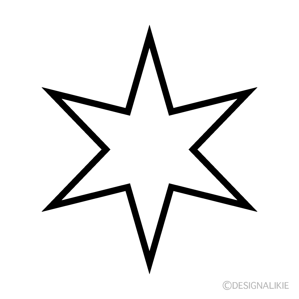 Hexagonal White Star