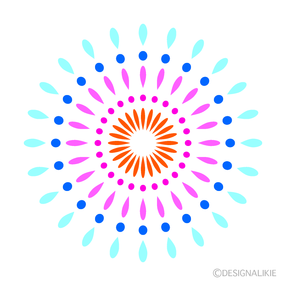 Pink and Blue Firework