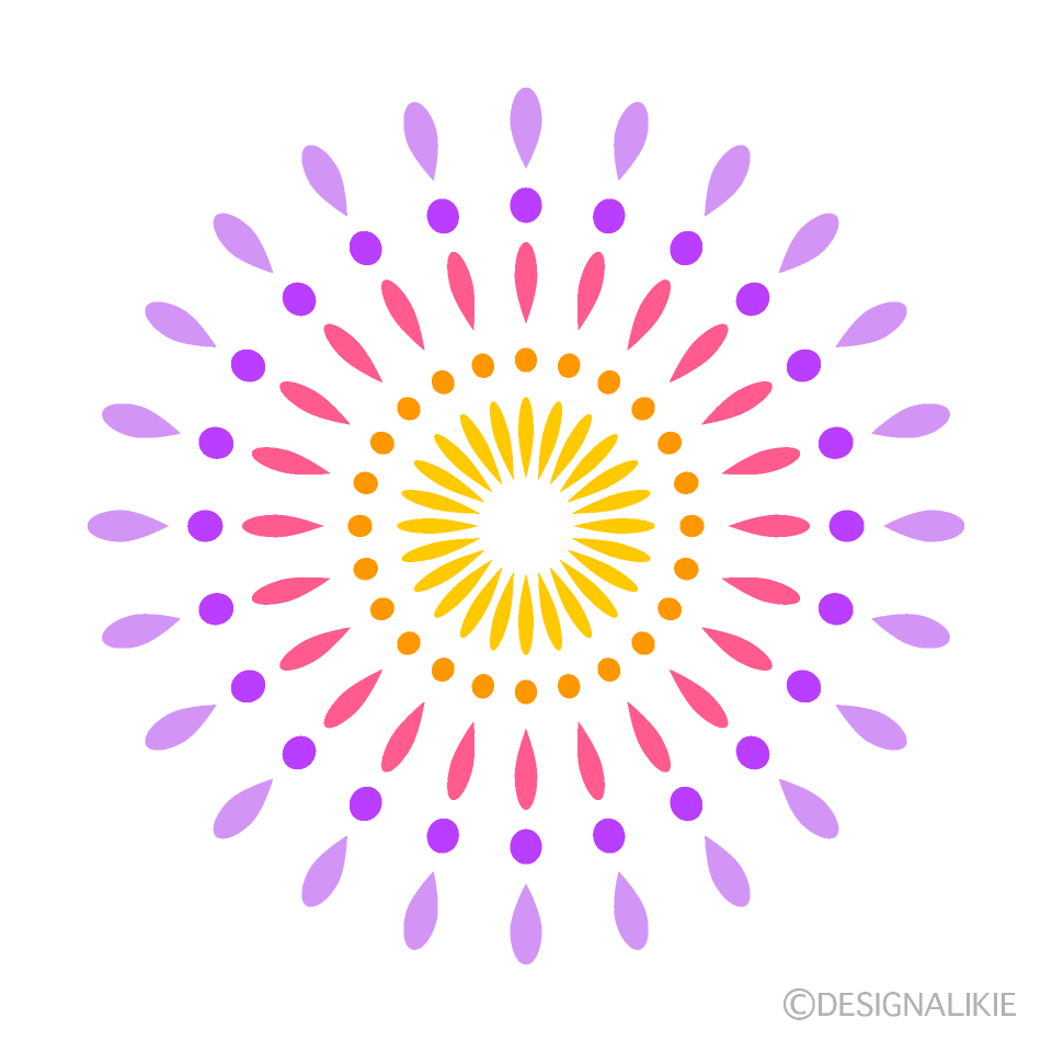 Purple and Yellow Firework