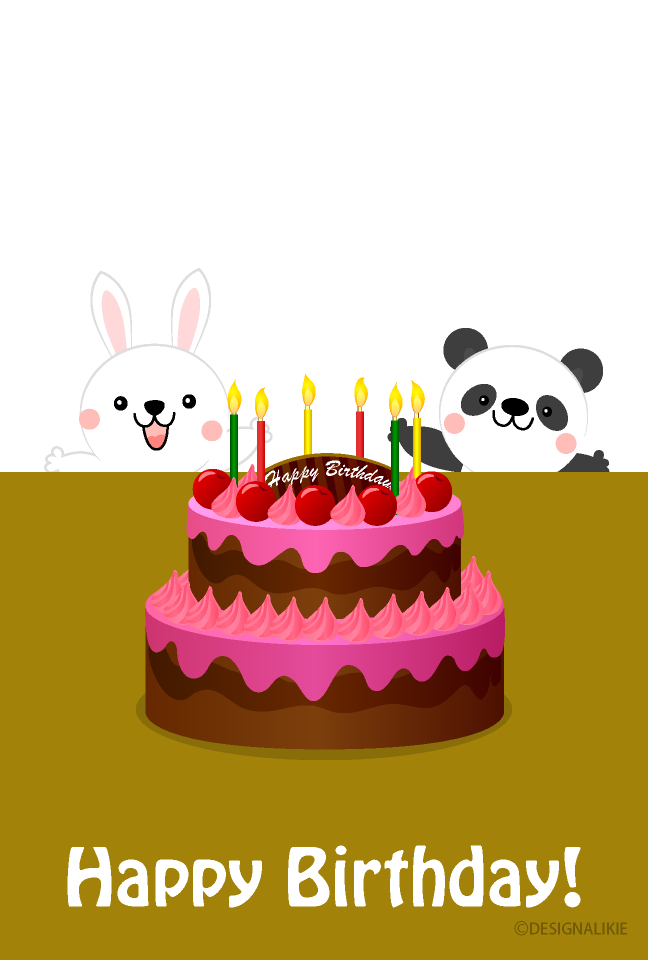 Rabbit and Panda Happy Birthday