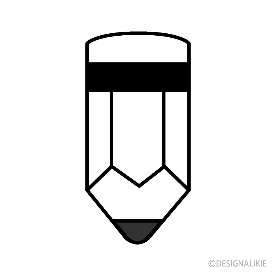 Ícono de Lápiz Blanco y Negro