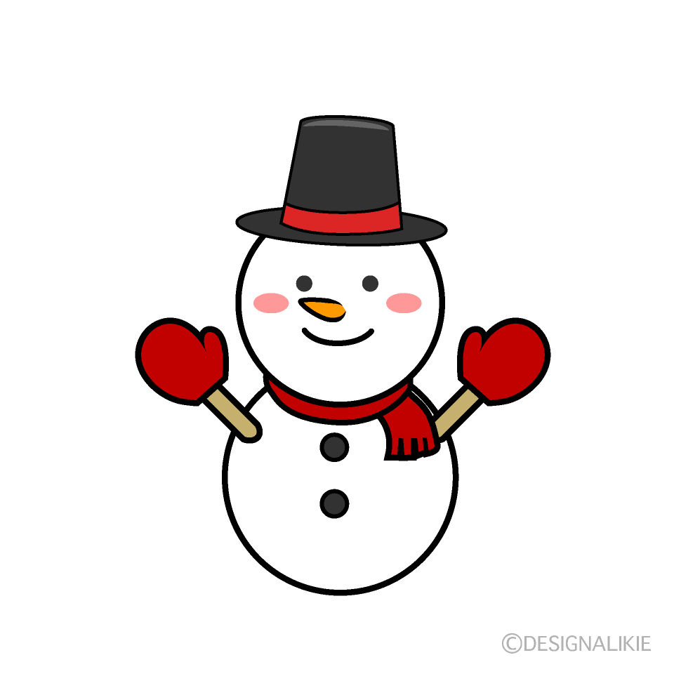 Cute Snowman with Gloves