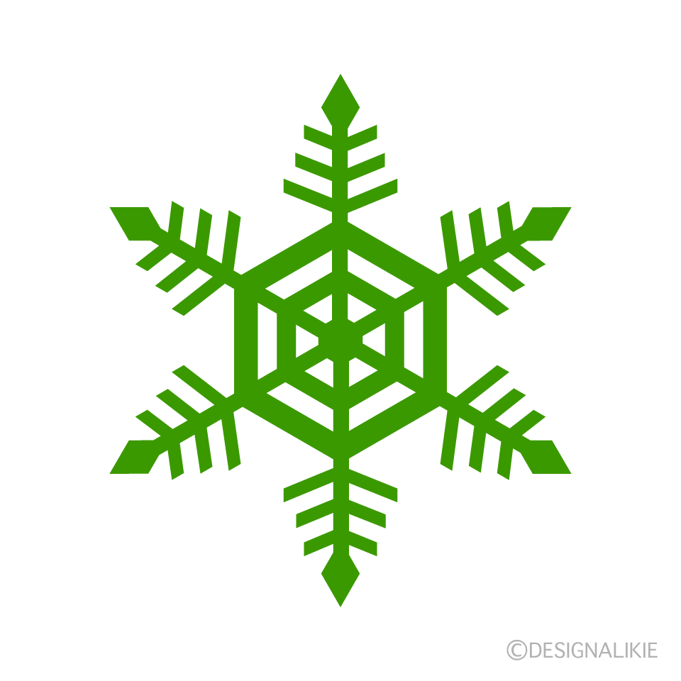 Green Snowflake 1