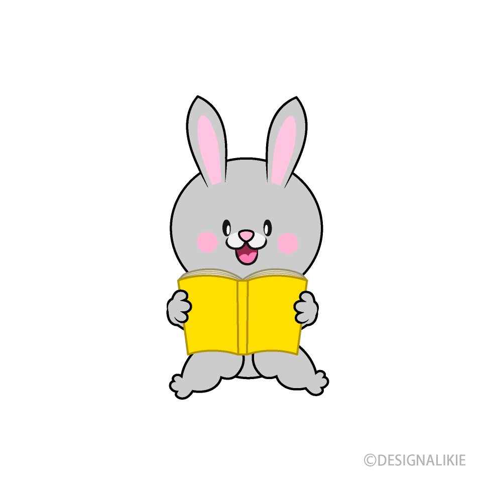 Rabbit Sitting and Reading