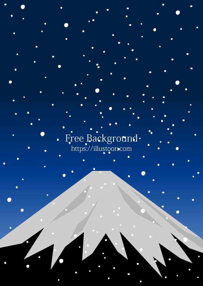 Mountain Snow Scene at Night