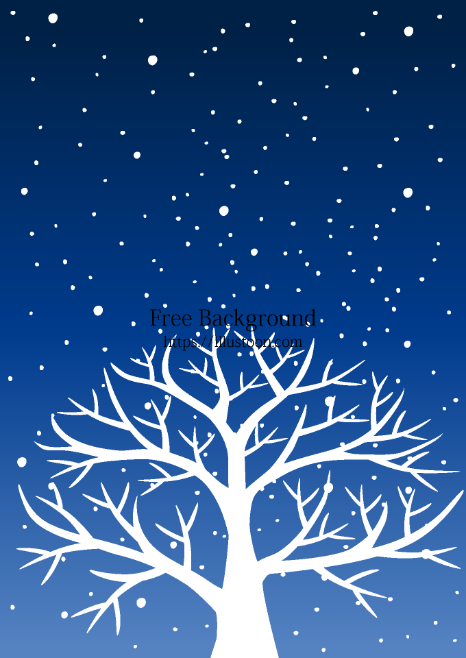 Escena de Nieve con Árbol