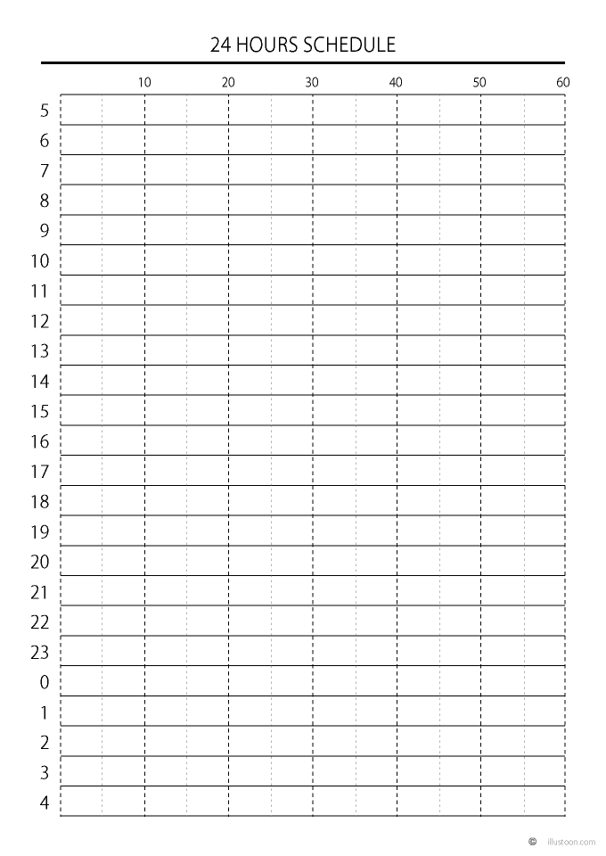 24 Hours Schedule Table