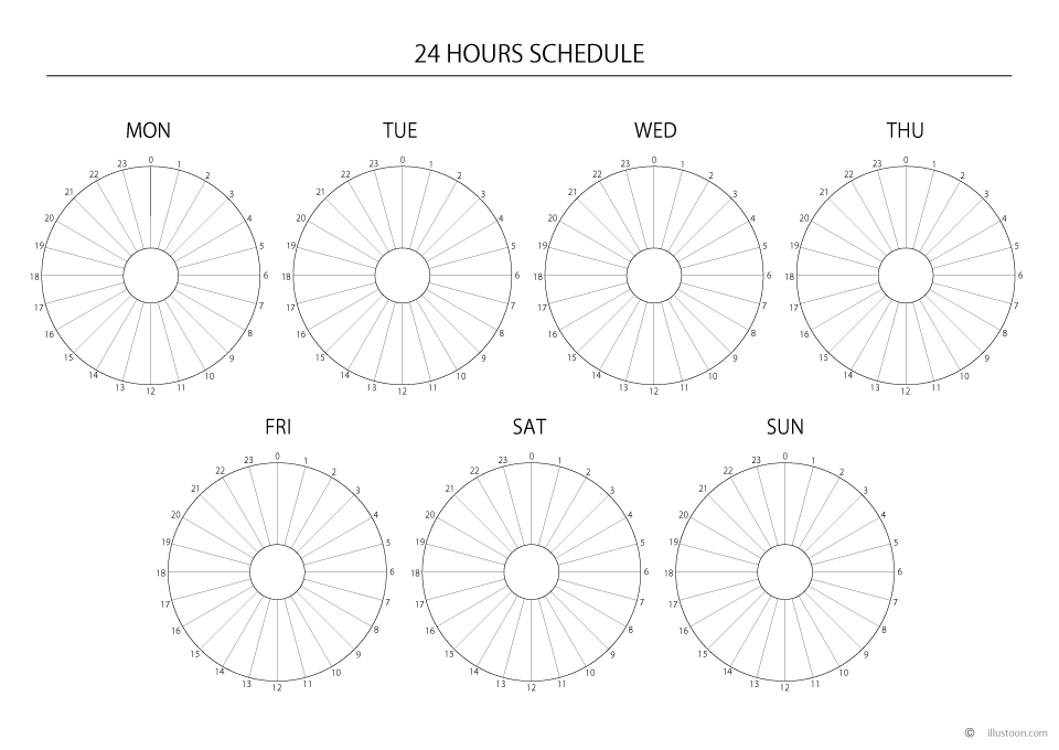 24 Hours Schedule Weekly