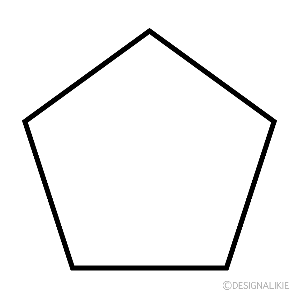 Pentagon Shape Black and White