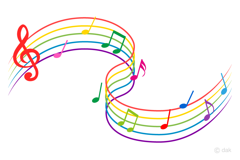 Undulating Colorful Score Notes