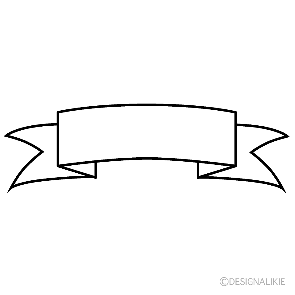 Banner redondeado simple negro y blanco