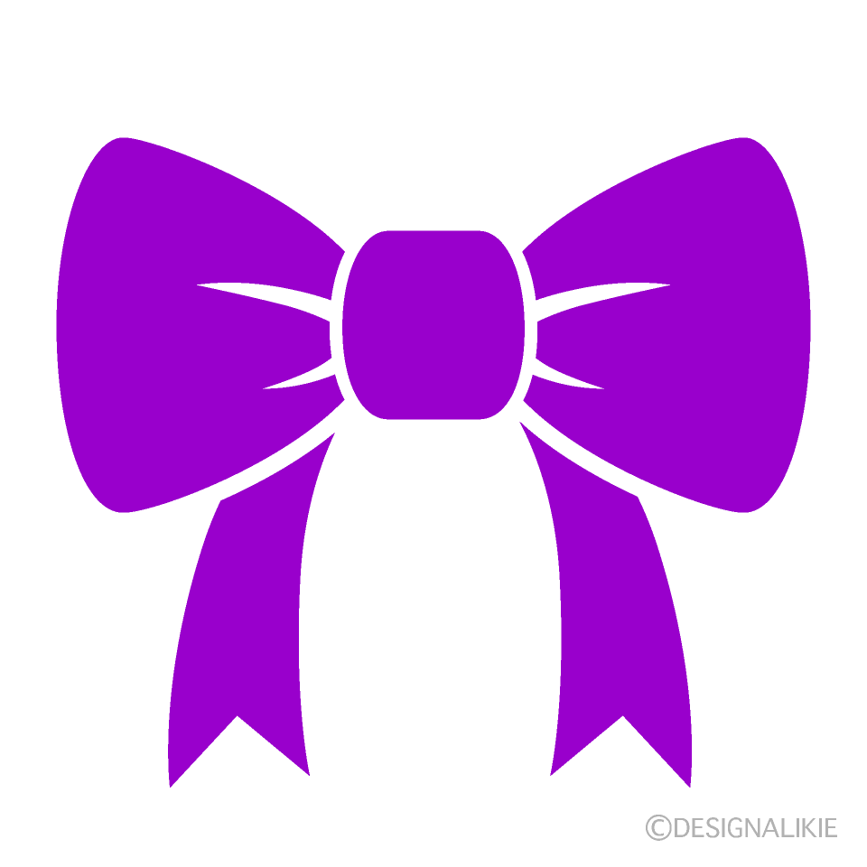 Purple Bow Silhouette