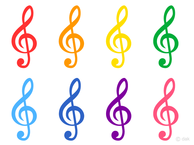 Colorful Treble Clef