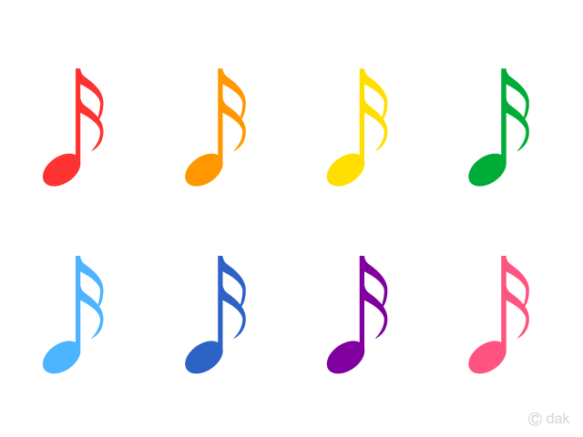 Colorful Sixteenth Notes