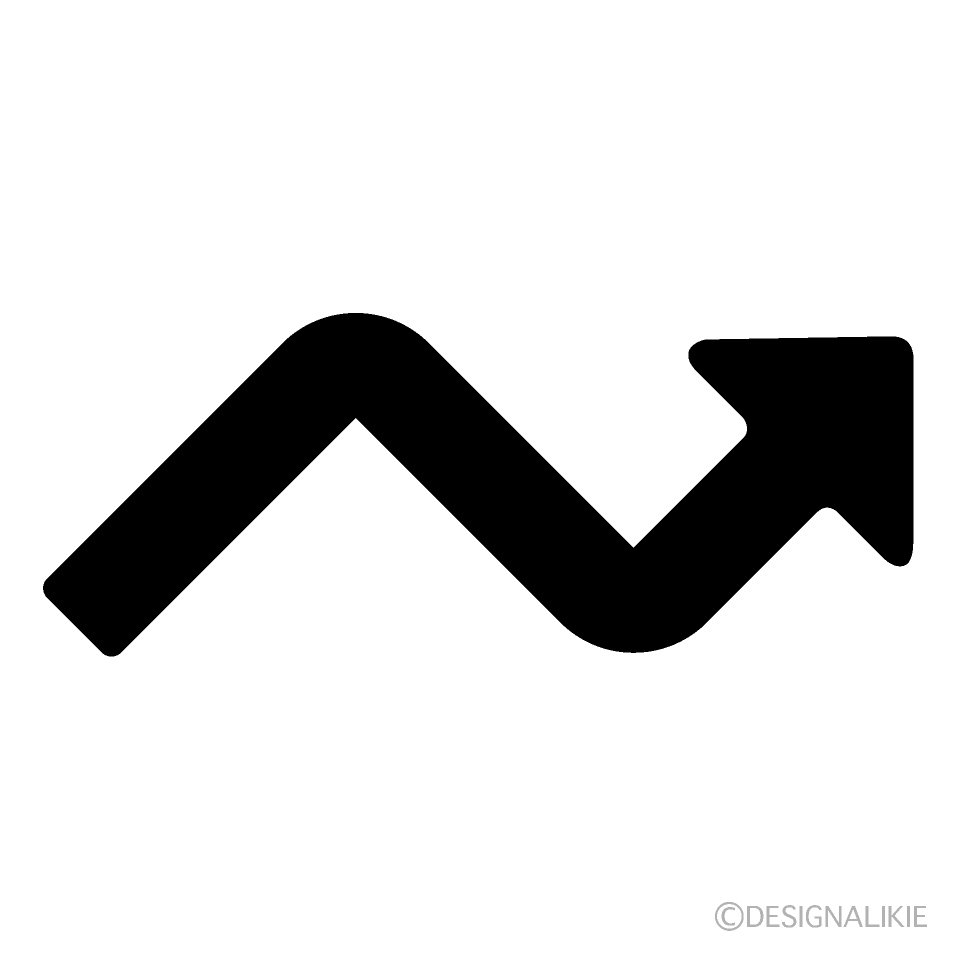 Black Fold Line Arrow