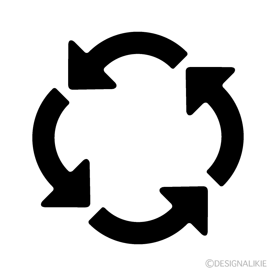 Black Rotate Arrow