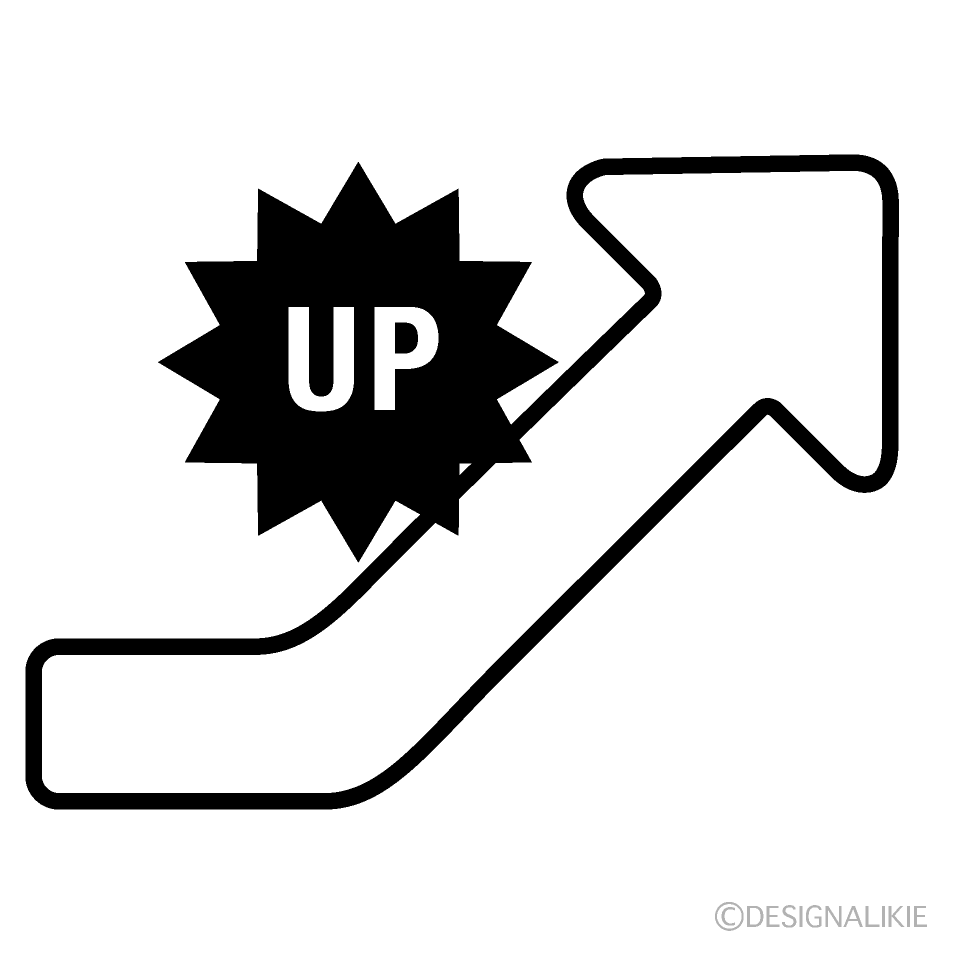 Start Up Arrow with UP Black and White