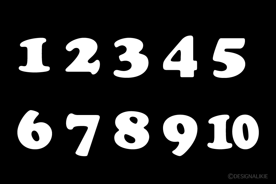 Gráfico de números en fondo negro