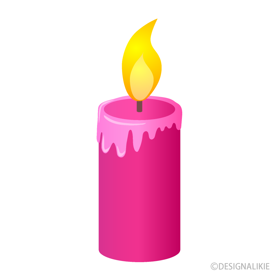 Thick Pink Candle