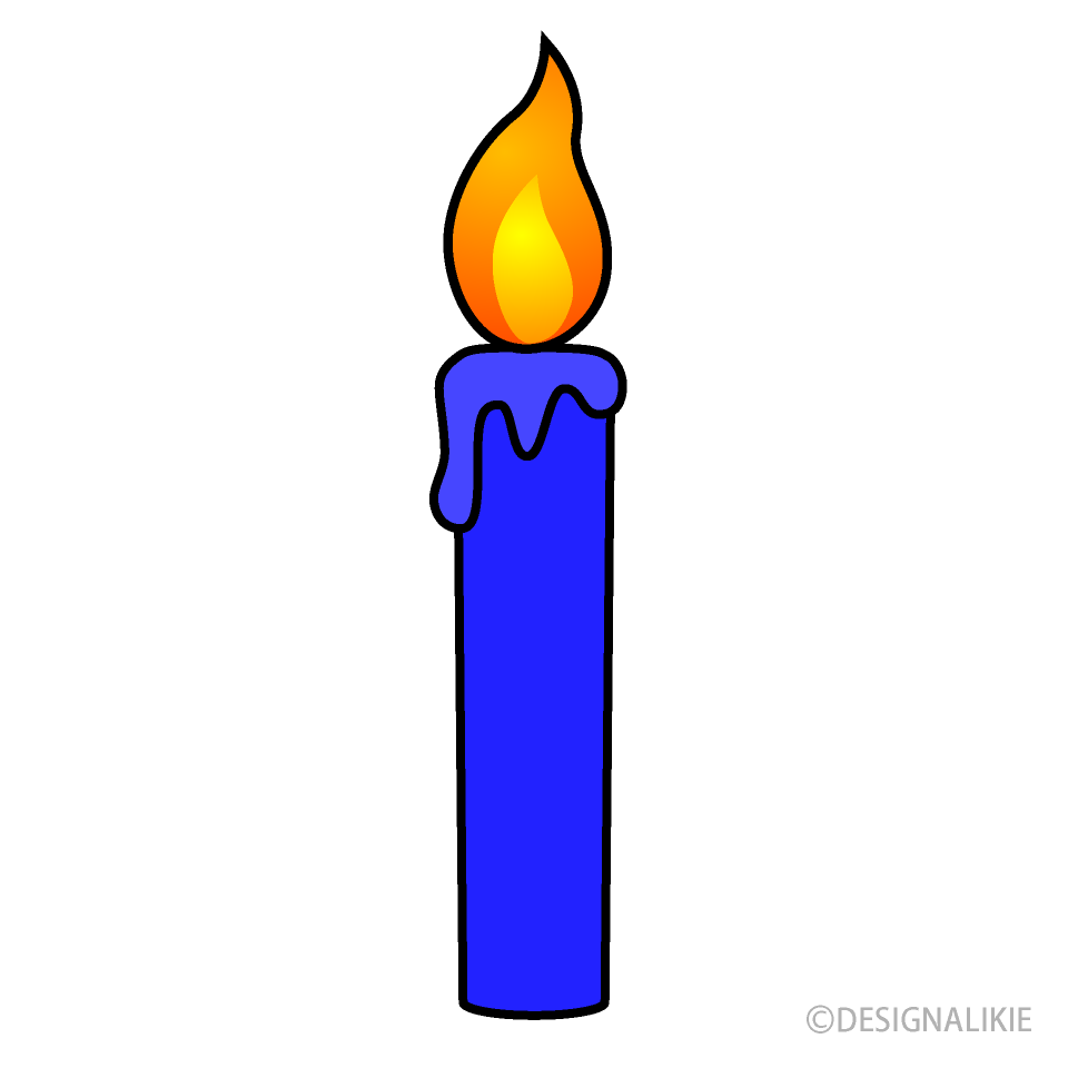 Vela azul simple