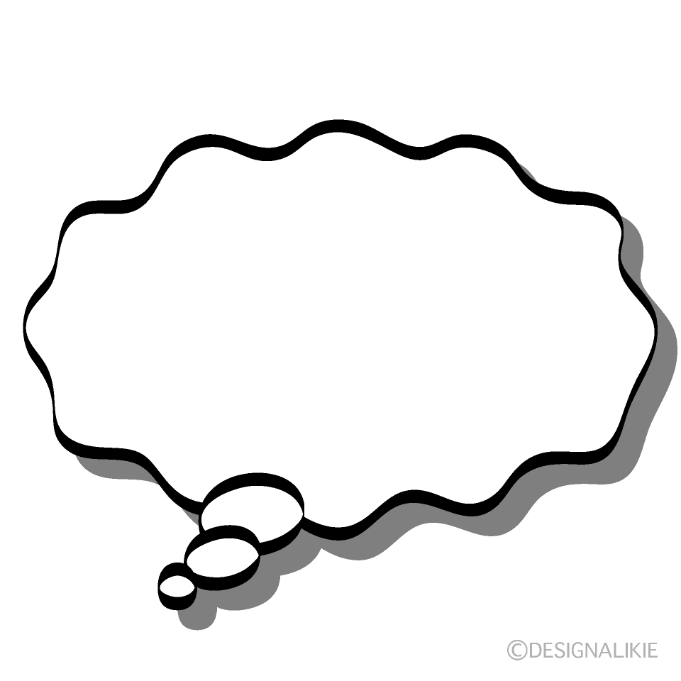 Thought Speech Bubble with Shadow