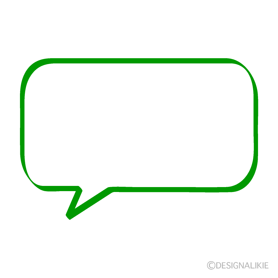 Square Speech Bubble with Color Line