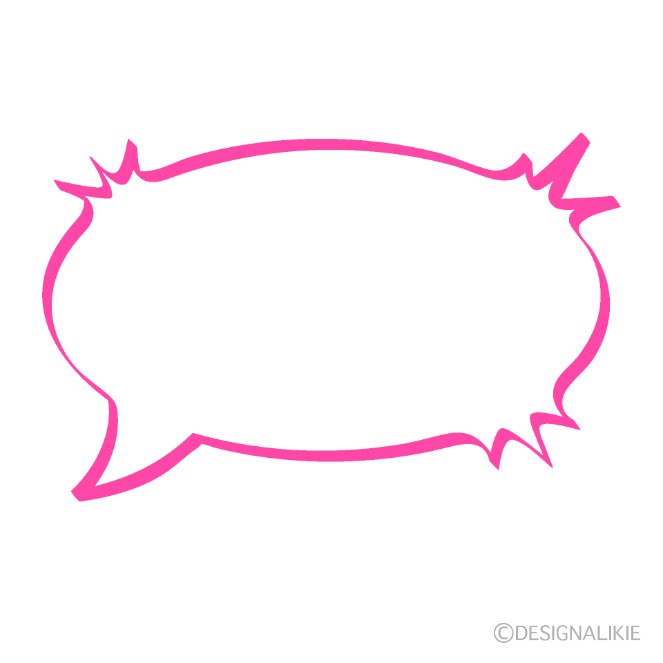 Comic Speech Bubble with Color Line