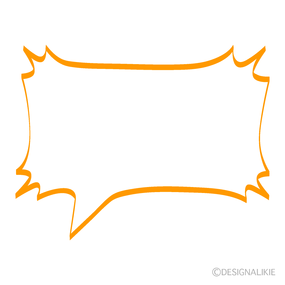 Square Comic Speech Bubble with Color Line