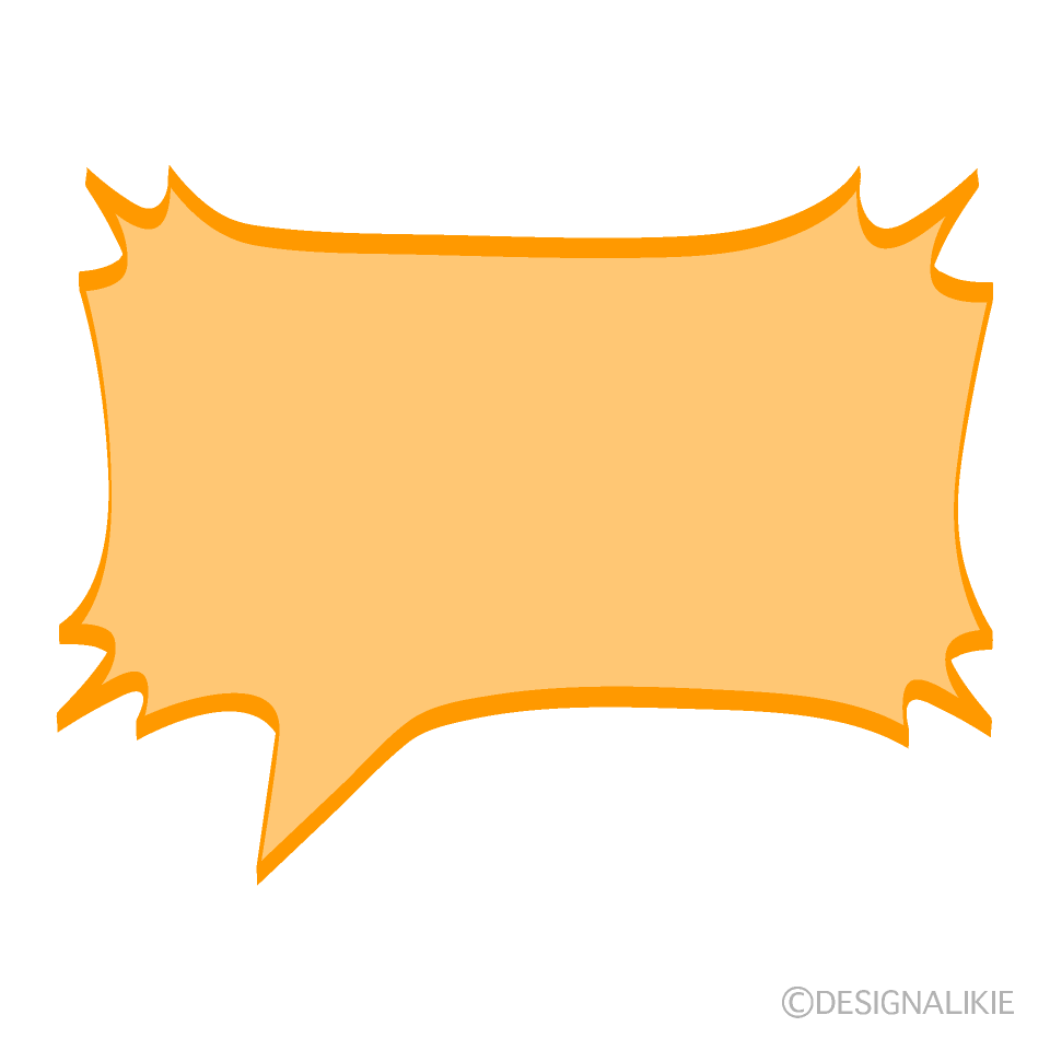 Square Comic Speech Bubble with Color