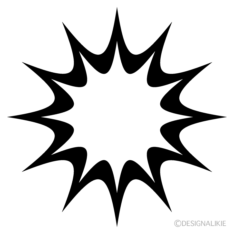 Simple Explosion Black and White
