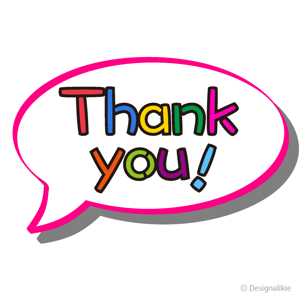 Colorful Thank You Speech Bubble