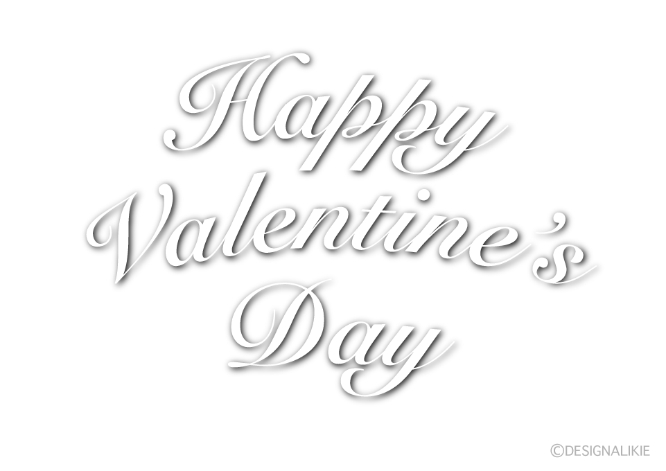 White Valentine Typography