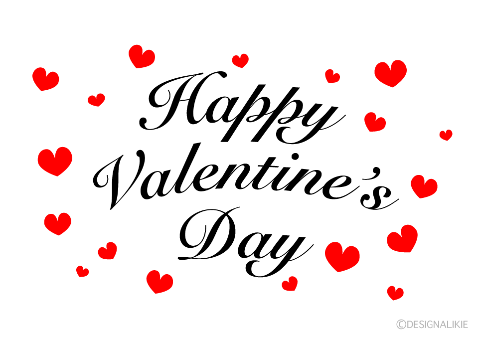 Tipografía de San Valentín con Corazones