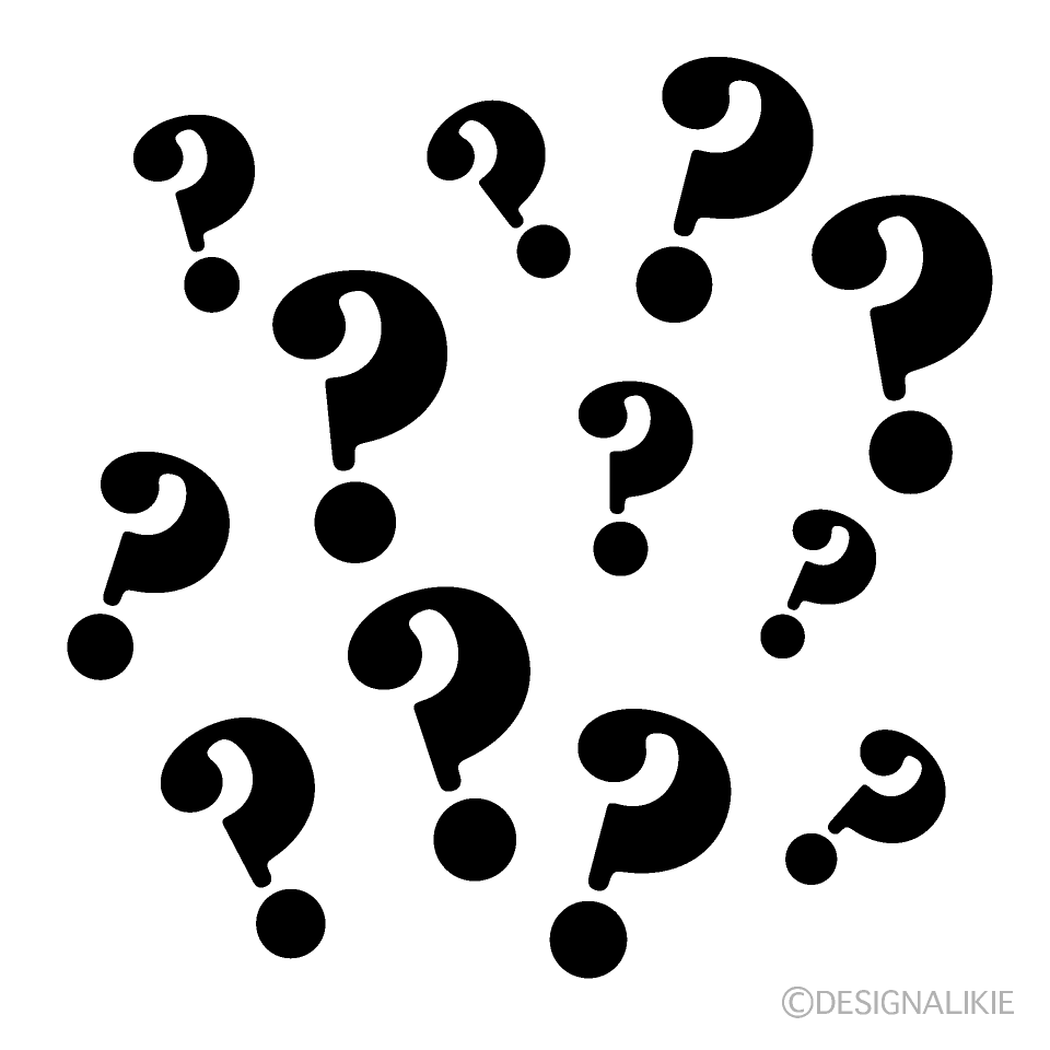 Many Question Marks Silhouette