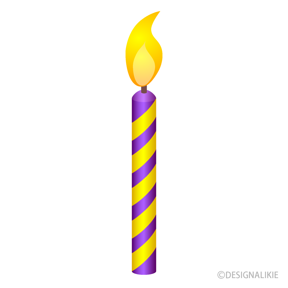 Purple Yellow Candle