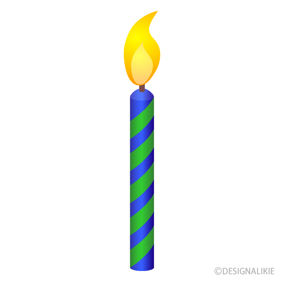 Blue Green Candle