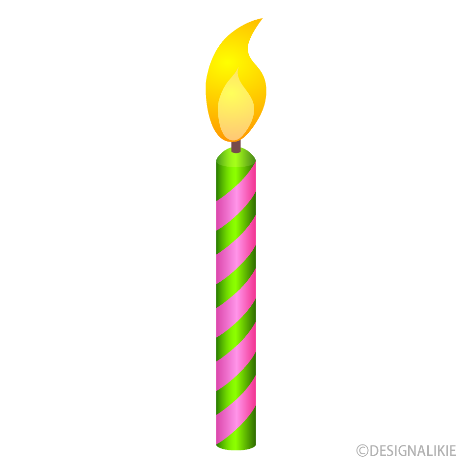 Green Pink Candle