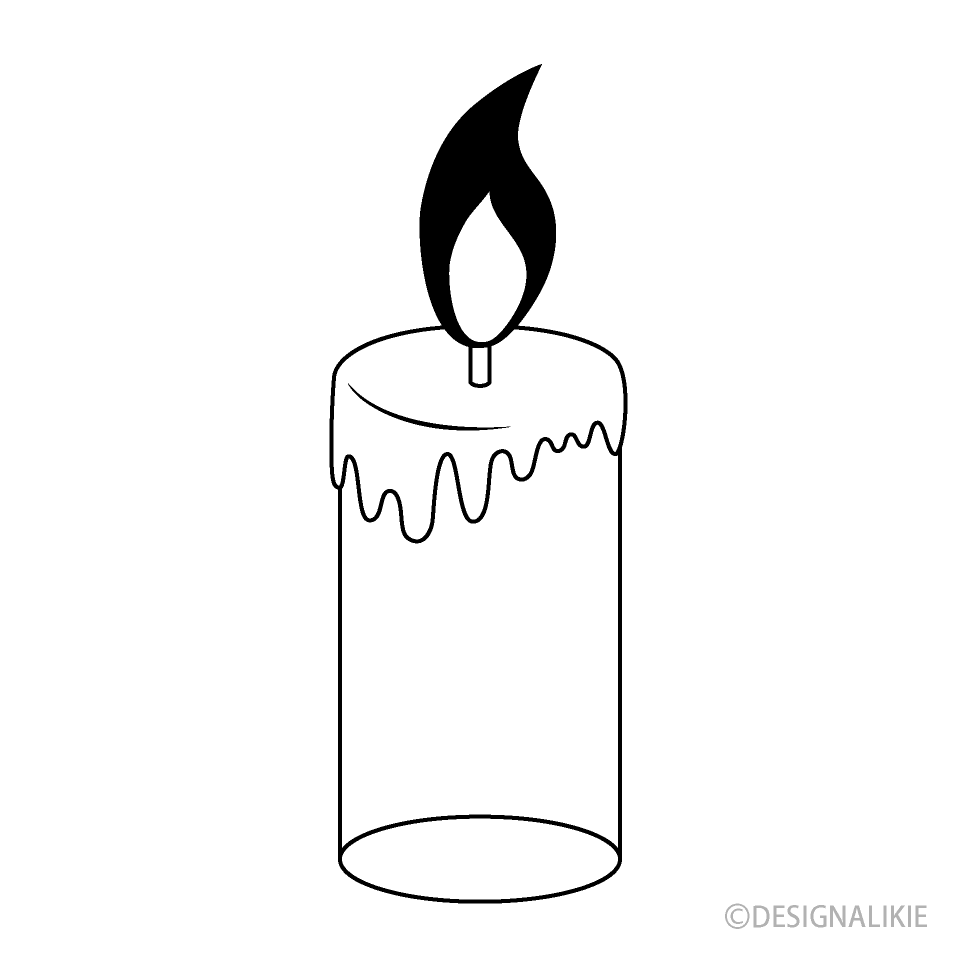 Thick Candle Black and White