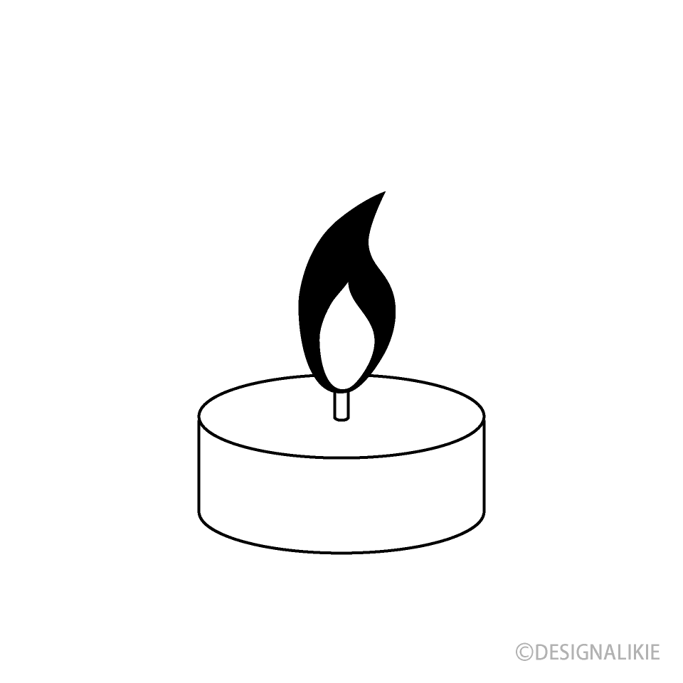 Short Candle Black and White