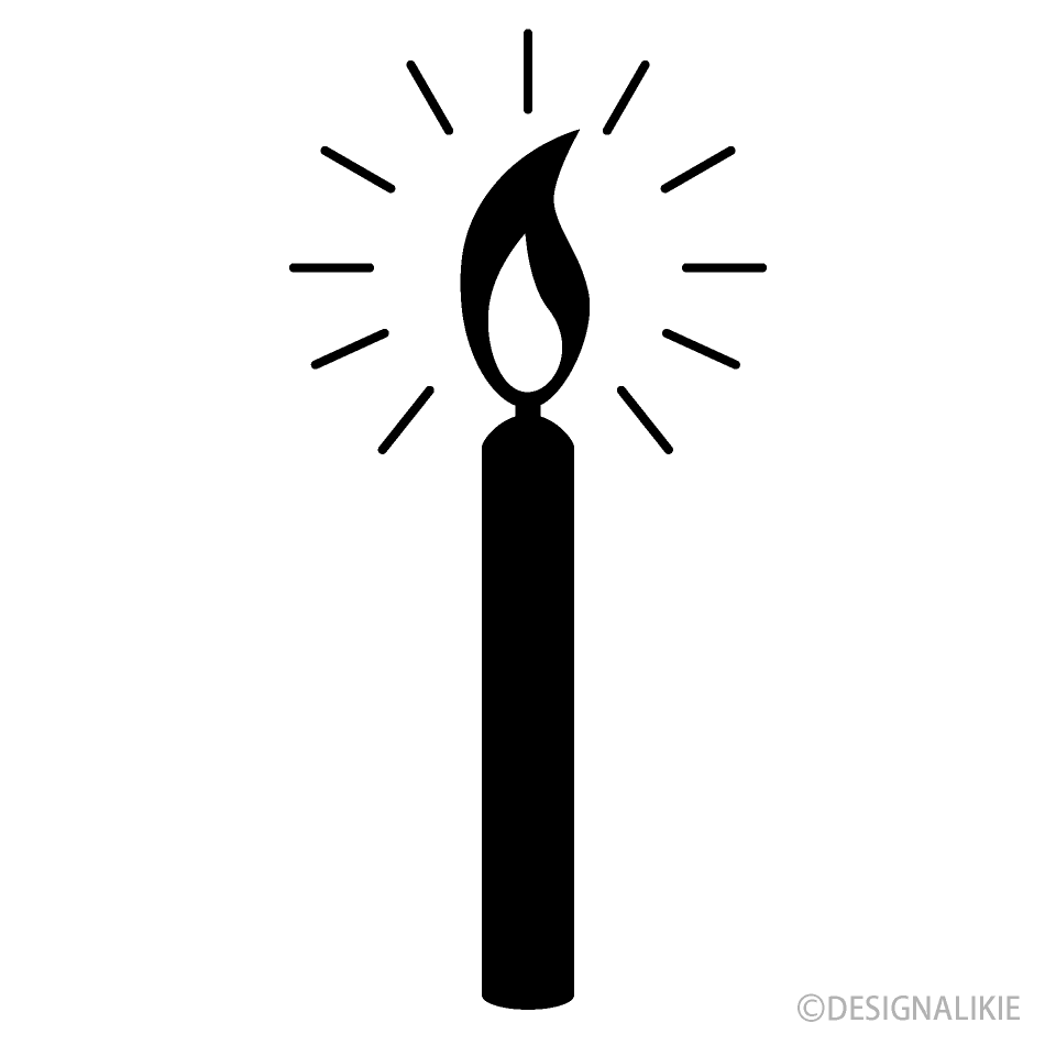 Bright Candle Silhouette